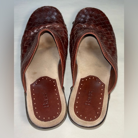 Bass Women's Size 8M Brown Handwoven Leather Slip On Clogs. 2 3/4" Heel Height. - Picture 5 of 7
